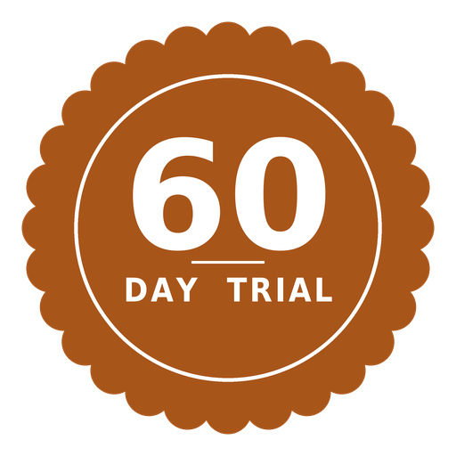 60-day trial badge orange